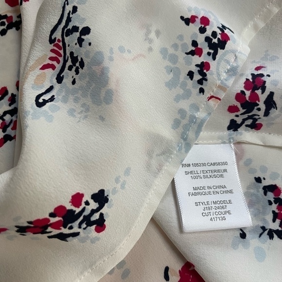 JOIE Aruna Floral silk sleeveless blouse unique print tennis bikes XS - Picture 4 of 6